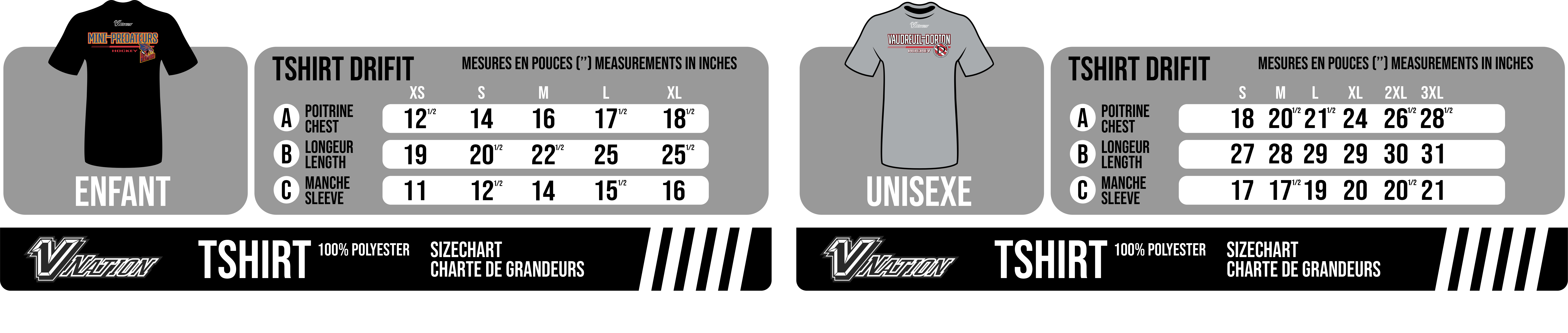 size chart 2023 tshirt